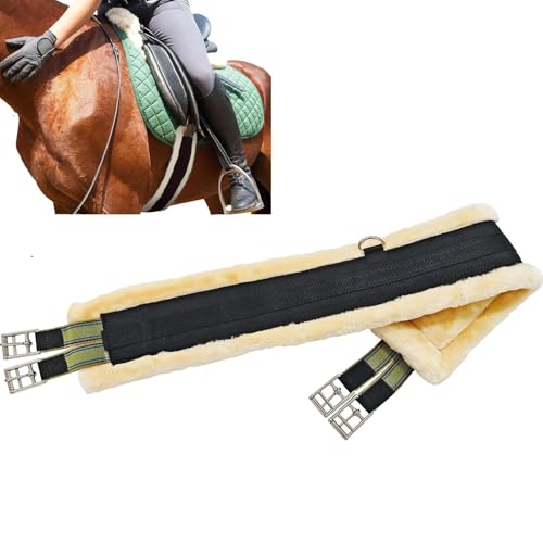 Dgayaeic Westerngurt für, Englische Gurte für - Horse Cinch Edelstahl-Fleece-elastischer englischer Gurt,Atmungsaktives, Robustes Sattelzubehör, Gurt für das Training von Dgayaeic