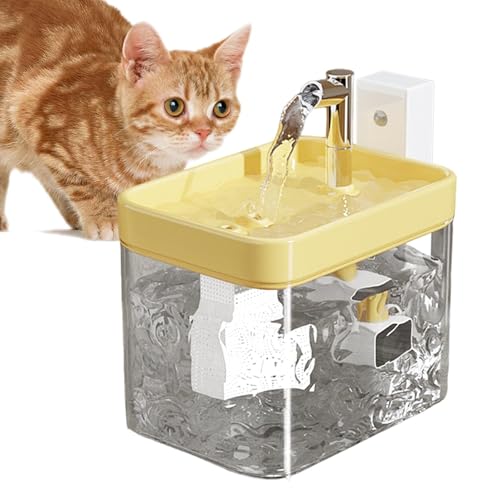 Cat Water Fountain | 1.5L Water Fountain for Cats | Indoor Pet Water Dispenser | Automatic Water Dispenser for Cats | Silent Pump Drinking Fountain Circulating Flows Design for Indoor Outdoor Use von Dgkdek