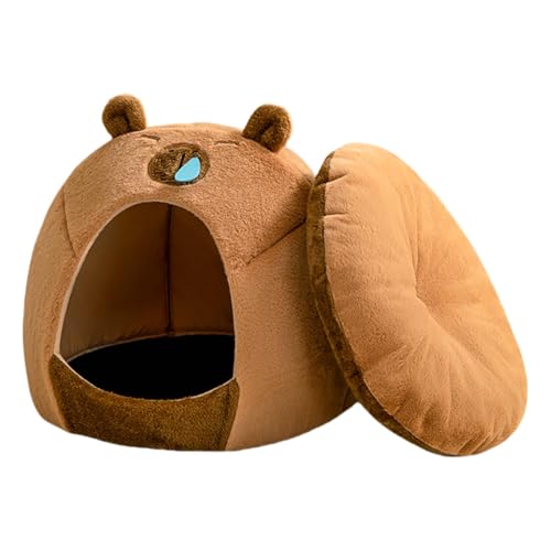 Dgkdek Cat Nest | Capybara Cat Bed | Cat Bed Capybara Shape | Cute Cat Nest | Capybara Pet Bed Comfortable Material for Small Dogs Warm Indoor Dog House Bed Indoor Dog House with Cover von Dgkdek