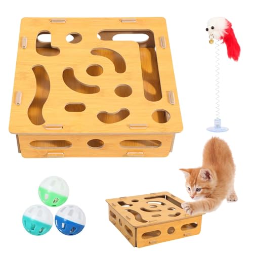 Dgkdek Cat -Puzzle -Spielzeug, lustiges Kätzchen -Aktivitätsspielzeug, Pet Game Puzzle -Box, Spaß und Sicherheit, kann es mit Langer Zeit Nicht einfach zu brechen, um 31,5 cm für Katzen zu brechen von Dgkdek