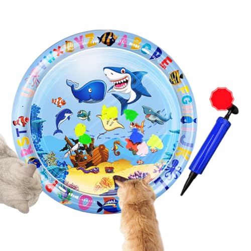 Dgkdek Katzen-Wassermatte, aufblasbares Kissen, Wassersensor-Spielmatte, sicher und einfach zu bedienen, bietet eine komfortable Absorbierung von Wärme, 65 cm für Katzen von Dgkdek