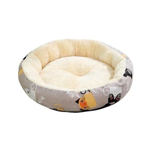 Dgkdek Rundes Katzenbett | Katzenbett in runder Form | gemütliches rundes Katzenbett | Plüsch-Katzenbett | weiches rundes Katzenbett | Schlafen bequem für Welpen und Kätzchen von Dgkdek