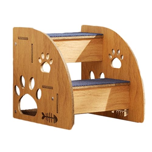 Haustier-Hundetreppe, Holztreppe für Hunde, abnehmbare 3-stöckige Treppe, Montage abnehmbare Treppe, Leiter Hundetreppe, Hundetreppe für Bett, Hundetreppe für Sofa, Haustierstufen, 30 cm, 11,8 cm, 7,7 von Dgkdek