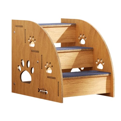 Haustier-Hundetreppenstufe, Abnehmbare 3-stöckige Holztreppe Für Hunde, Abnehmbare Treppe, Leiter, Hundetreppe, Hundestufen Für Bett, Hundestufen Für Sofa, Haustierstufen, 11,8,7,7 Zoll von Dgkdek