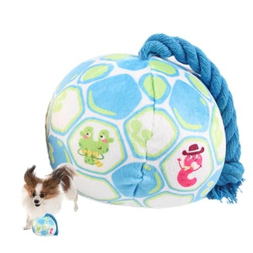 Hundebälle, Lustiger Ball für Hunde - Hundespielzeugball Weicher elastischer Hundeball | Buntes, sanftes Baumwollseil, Kicherball für große Hunde, Geburtstag zu Hause, interaktives Spielen im Innenber von Dgkdek