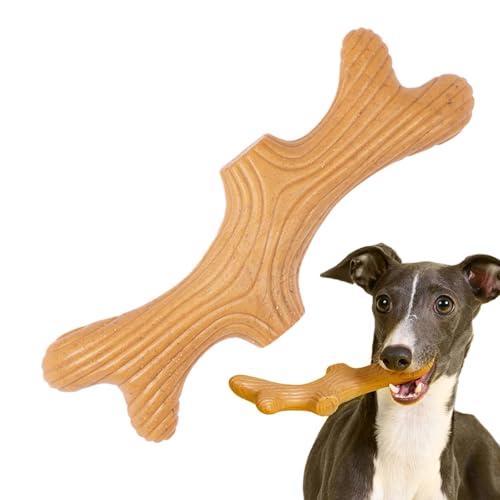 Kauspielzeug für Hunde, Holz-Brotknoten, beißfestes Zahnspielzeug, echter Speckgeschmack, bissfestes Design, das stundenlang hält, nicht leicht zu brechen, 10 cm für Hunde von Dgkdek