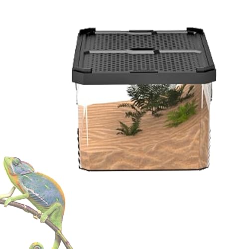 Lizard Tank | Transparent Snake Tank and Lizard Terrarium | Small Reptile Habitat and Breeding Box | Perfect Enclosure for Amphibians with Sliding Cover for Snakes and Bearded Dragons von Dgkdek