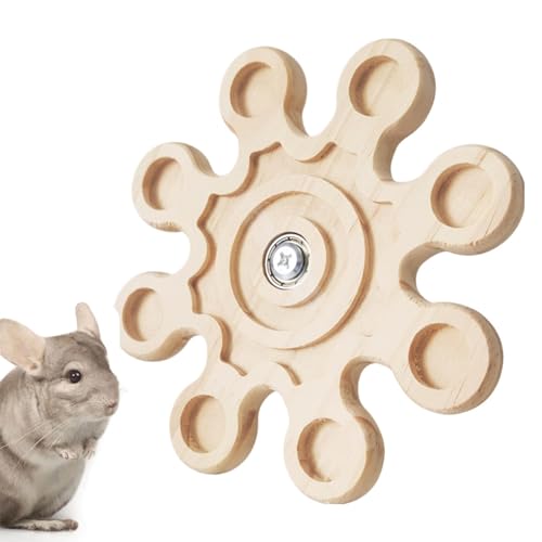 Rotierendes Chinchilla-Spielzeug, Chinchilla-Kauspielzeug Aus Holz, Rotierendes Hamster-Kauspielzeug, Sicher Zu Verwenden Und Einfach Mit Der Befestigungsplatte Zu Installieren, Ermöglicht Eine Sanfte von Dgkdek