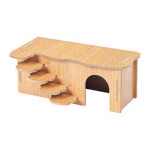 Tier-Lebensraum-Dekoration, Hamster-Bau, Holztierspielzeug, Hamster-Grabspielzeug, Hamster-Habitat-Zubehör, hübsche Lebensraum-Dekorationen für Rennmäuse, Hamster, Streifenhörnchen von Dgkdek