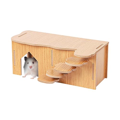 Tier-Lebensraum-Dekoration, Hamster-Bau, Holztierspielzeug, Hamster-Grabspielzeug, Hamster-Habitat-Zubehör, hübsche Lebensraum-Dekorationen für Rennmäuse, Hamster, Streifenhörnchen von Dgkdek