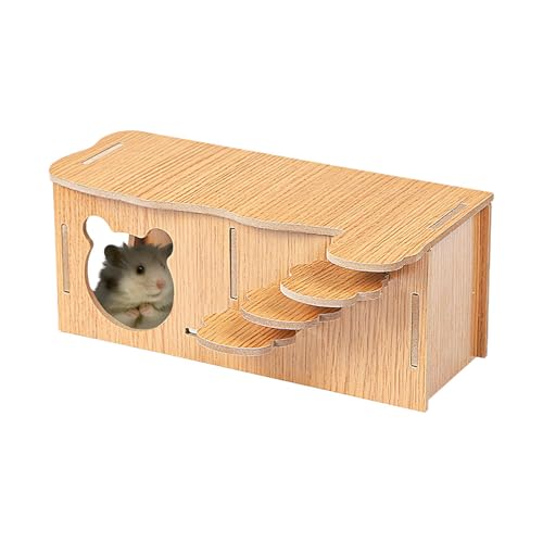 Tier-Lebensraum-Dekoration, Hamster-Bau, Holztierspielzeug, Hamster-Grabspielzeug, Hamster-Habitat-Zubehör, hübsche Lebensraum-Dekorationen für Rennmäuse, Hamster, Streifenhörnchen von Dgkdek