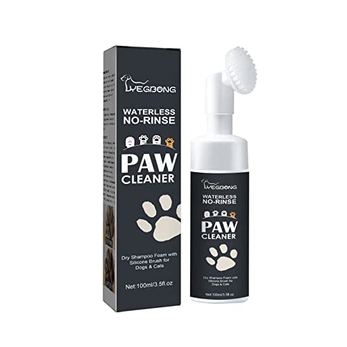 Pfotenreiniger für Hunde und Katzen, 170 ml, saubere Pfoten, kein Ausspülen, schäumender Reiniger mit weichen Borsten, Power-Reinigungsbürste für Haustiere, sanfter Hundepfotenschrubber, von Dgtkayi