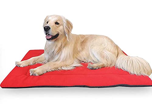 Comfort Haustiermatte für Hundekäfig, Polar-Fleece, gesteppt, für Welpen, Katzen, warm, große Hunde, beruhigende Matte für Käfig/Kiste/Auto/Sofa/Boden, L-86 x 55 x 3 cm von Dhao