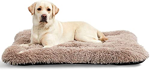 Flauschige Pflege Hundebett Hundebox Matratze Matte XXL - 122 x 85 cm Hundekäfigkissen Katzenbett Decke Waschbar Haustierbett Kissen Waschbar Große Hunde Gemütliches Kissen für Mittlere Große Hunde von Dhao