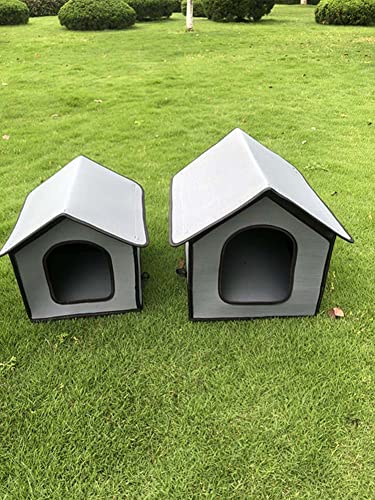 Hundebett Outdoor Faltbar Haustier Shelter Wasserdicht Katzenstreu Zwinger Winter Warm Hundehütte für Feral Katze Hund Outdoor Regendicht Hundehaus von Dhao