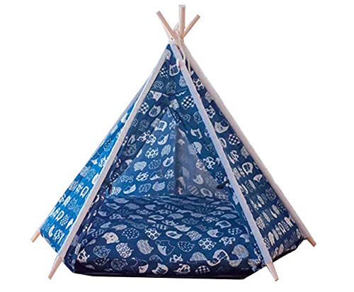 Hundebett waschbar Haustier Tipi zusammenklappbar Leinen Katzenbett Zelt mit Kissen für Hund Katzen Outdoor Indoor waschbar Spielen Hundehäuser Haustierhaus einfach zusammenzubauen von Dhao