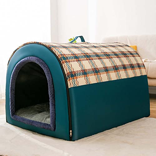 Wärmendes und atmungsaktives Hundebett für kleine/mittel/große/extra große Hundehöhle, maschinenwaschbar, Kissenmatte, Höhlenbetten zum Ausruhen und Schlafen von Dhao