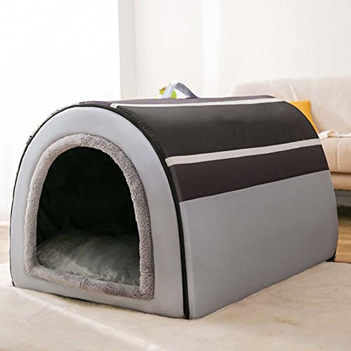 Wärmendes und atmungsaktives Hundebett für kleine/mittel/große/extra große Hundehöhle, maschinenwaschbar, Kissenmatte, Höhlenbetten zum Ausruhen und Schlafen von Dhao