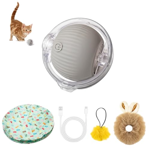 Dhnvcud 70 x 70 cm Katzenspielzeug, interaktiv, schnell rollend und beweglich, interaktiver Ball für Katzen, stimuliert den Jagdinstinkt der Katze von Dhnvcud