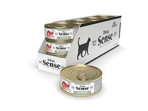 Dibaq Sense Cat Grain Free, natürliches und getreidefreies Katzenfutter für Thunfischkatzen mit Kaninchen, 70 g x 12 Stück von Dibaq Sense
