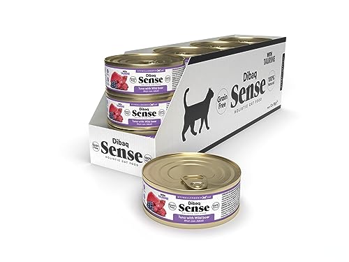 Dibaq Sense Cat Grain Free Nassfutter für Katzen, Thunfisch und Wildschwein, 100 % natürlich und getreidefrei, 70 g x 12 Stück von Dibaq Sense