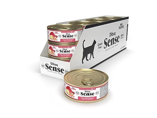 Dibaq Sense Cat Grain Free Thunfisch-Nassfutter mit Garnelen, 100 % natürliches und getreidefreies Katzenfutter, 70 g x 12 Stück von Dibaq Sense