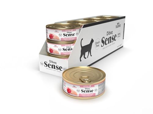 Dibaq Sense Cat: Kitten Nassfutter Huhn mit Apfel, 100 % natürlich, getreidefrei, 70 g, 12 Stück von Dibaq Sense