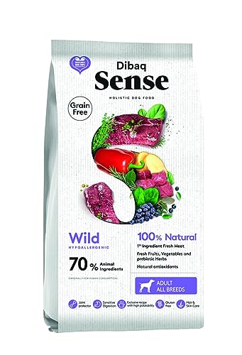 Dibaq Sense Dog Grain Free Wild Hundetrockenfutter (Hirsch und Wildschwein): Hirsch und Wildschwein ohne Getreide für Hunde, 2 kg, ideal für Lebensmittelempfindlichkeit von Dibaq Sense