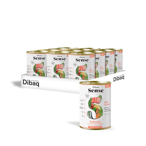 Dibaq Sense Getreidefreier Lachs Hundefutter, Vollfutter für Hunde, 380 g, 12 Stück von Dibaq Sense