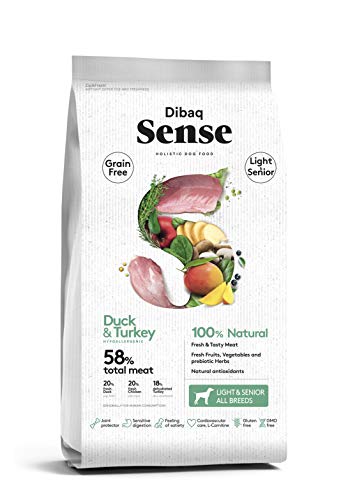 Dibaq Sense Grain Free Ente & Truthahn (Light & Senior) 2 kg, Weiß, Standard von Dibaq Sense