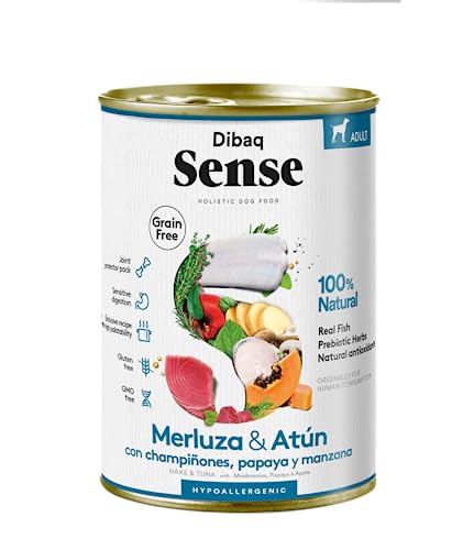 Dibaq Sense Grain Free Nassfutter Lachs, 100 % natürlich, getreidefrei, 380 g, 12 Stück (380 g, Seehecht und Thunfisch) von Dibaq Sense