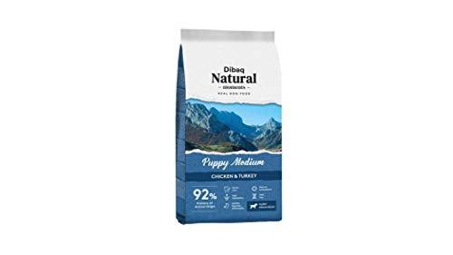 Dibaq Natural Moments Puppy Medium - Huhn & Truthahn Hundefutter Trocken für Welpen mittlerer Rassen - 100% natürliche Inhaltsstoffe - 3 kg von Dibaq