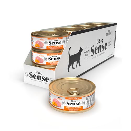 Dibaq Sense Cat Nassfutter für Katzen, sterilisiert, Truthahn, getreidefrei, 70 g, 12 Stück von Dibaq