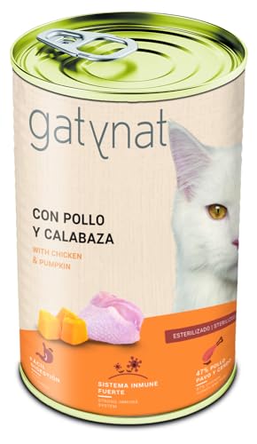 Gatynat Katzenfutter Nassfutter, Huhn und Kürbis, 12 Stück x 400 g von Dibaq