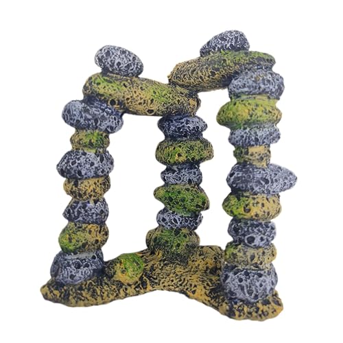 Dickly Aquarium Dekoration Felsen Versteck Höhle Chic Hideout Mountain View Ornament Aquarium Felsen Statue für Landschaft Desktop, Stil b von Dickly