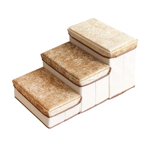 Dickly Haustiertreppe mit Stauraum, zusammenklappbare Treppe für Sofa und Betten, Braun Dickly Haustiertreppe mit Stauraum, zusammenklappbare Treppe für Sofa und Betten, Braun von Dickly