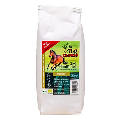 DIE ÖLFREUNDE Viva Caballo Bio Hanffutter geschrotet 1kg | für Pferde | Pferdefutter | nachhaltiges Bio Futter | Vitamine und Mineralien von Die Ölfreunde