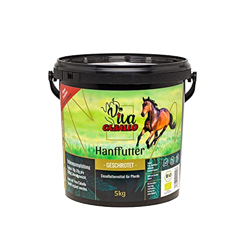 DIE ÖLFREUNDE Viva Caballo Bio Hanffutter geschrotet 5kg | für Pferde | hochwertiges Pferdefutter | nachhaltiges Bio Futter | Vitamine & Mineralien | Omega 3 & Omega 6 Fettsäuren von Die Ölfreunde