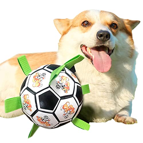 Dificato Interaktiver Hundefußball, Jolly Fußball für Hunde, Molar lindert Langeweile Hundespielzeug für Zerrspiele und Schwimmbäder, interaktives Apportieren von Hundeball im Freien von Dificato