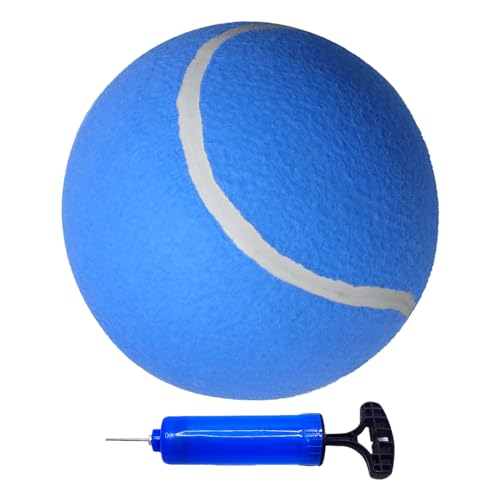 DiiWmme Tennisball für Hunde, 24,1 cm, übergroßer Tennisball für Erwachsene und Kinder, lustiger Gummi-Tennisball mit Luftpumpe, Nadel, großes Kauspielzeug für Haustierspielzeug, drinnen und draußen, von DiiWmme