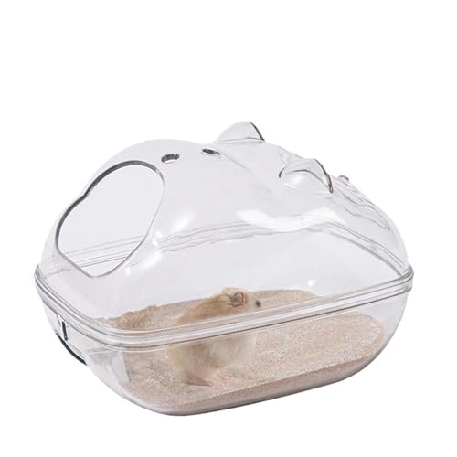 Hamster Sand Badewanne Großer Transparenter Hamster Sand Badewanne Behälter Hamster Toilette Badewanne Hamster Badezimmer für Syrischen Zwerg Roborovski Gerbi Hamster Kleines Haustierkäfig Zubehör von DiiWmme