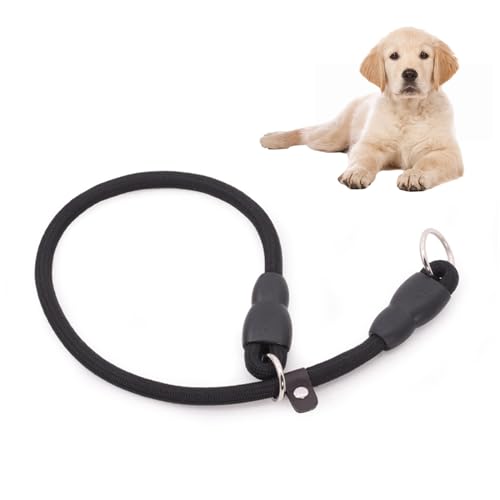 Hundeschlupfhalsband Training Würgehalsband für Hund, verstellbares rundes Nylon-Seilhalsband Hundehalsband Schlupfhalsband kein Zug P-Halsband für draußen kleine mittlere Hunde,die gehen (1.0*50cm) von DiiWmme