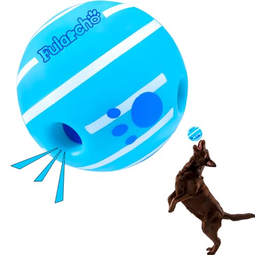 Dikeiuta 13 cm Spielzeugbälle für Hunde, kichernder Ball für Hunde, unzerstörbare Hundebälle, interaktives Hundespielzeug, quietschende Bälle für Hunde zur Zahnreinigung von Dikeiuta