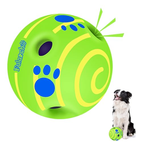 Dikeiuta Hundespielzeug, Ball für Hunde, 12 cm, interaktives Hundespielzeug, quietschender Hundeball, Spielzeug gegen Langeweile, für drinnen und draußen von Dikeiuta