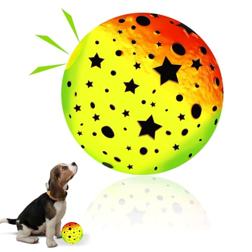 Dikeiuta Spielzeugbälle für Hunde Kicherball für Hunde Unzerstörbares Hundespielzeug Interaktiver Hundeball für Bewegung & Training von Dikeiuta
