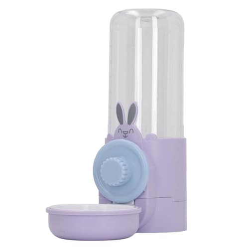 Automatischer Wasserspender für Haustiere, Vielseitig Einsetzbar, 500 Ml, Großes Fassungsvermögen, Hängender Käfig, Haustier-Wasserspender für Hunde und Katzen (Purple) von Dilwe