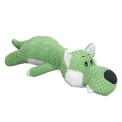 Dilwe Haustier-Plüsch-Spielzeug, Langlebiges Hunde-Plüsch-Stofftier für Hunde-Spielzeug, Weiches Squeak-Spielzeug für Welpen (Wolf) von Dilwe