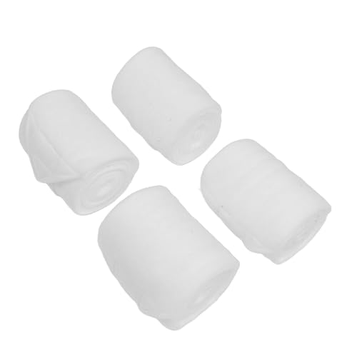 Dilwe Pferde-Beinbandagen, Verdicktes Fleece-Design, Set mit 4 Schützenden Beinbandagen für den Reitsport (White) von Dilwe