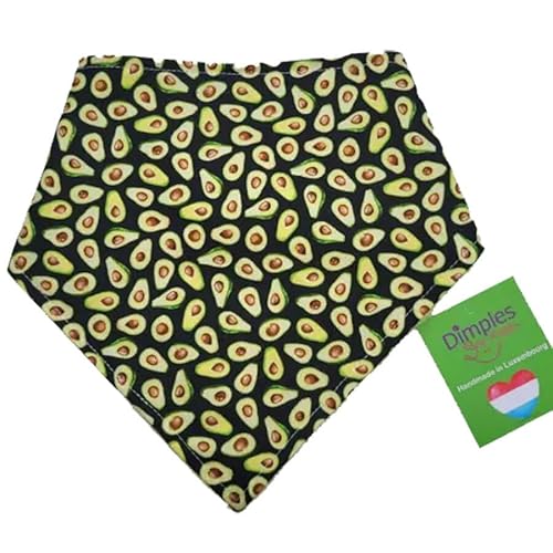 Dimples Hundehalstuch Avocados grün Hundehaltergeschenk Geschenk für Hundebesitzer Hundehalsband Hundedreickstuch 50cm von Dimples - Sew Happy