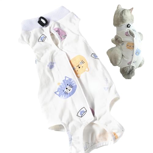 Cat Recovery Onesie - Katzen-Bauch-Shirt, Katzen-Chirurgie-Recovery-Shirt | Katzen-Heilungs-Strampler, Kragen-Alternative-Kätzchen-Strampler, bequemes Kätzchen-Shirt nach dem Spay für Haustiere im Inn von Dinchaakuarry